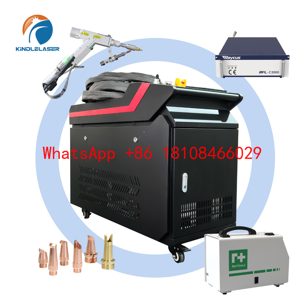 Industrial Laser Welding Machine Hand Held - เครื่องเชื่อมไฟเบอร์เลเซอร์อุตสาหกรรม KindleLaser พร้อมปืนเชื่อมแบบมือถือสำหรับการแปรรูปโลหะ เชื่อมแบบต่อเนื่อง บริการ OEM
