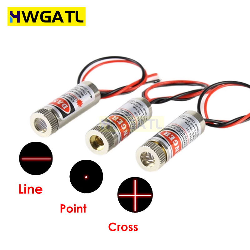 Industrial Laser Module - 650nm 5mW จุดสีแดง/สาย/โมดูลเลเซอร์ข้ามหัวแก้วเลนส์โฟกัสปรับโฟกัสเลเซอร์ไดโอดหัวอุตสาหกรรม Class