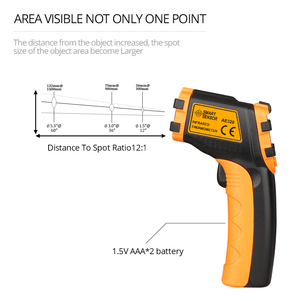 เครื่องวัดอุณหภูมิแบบดิจิตอล L - Industrial Laser Thermometer บทวิจารณ์และราคา