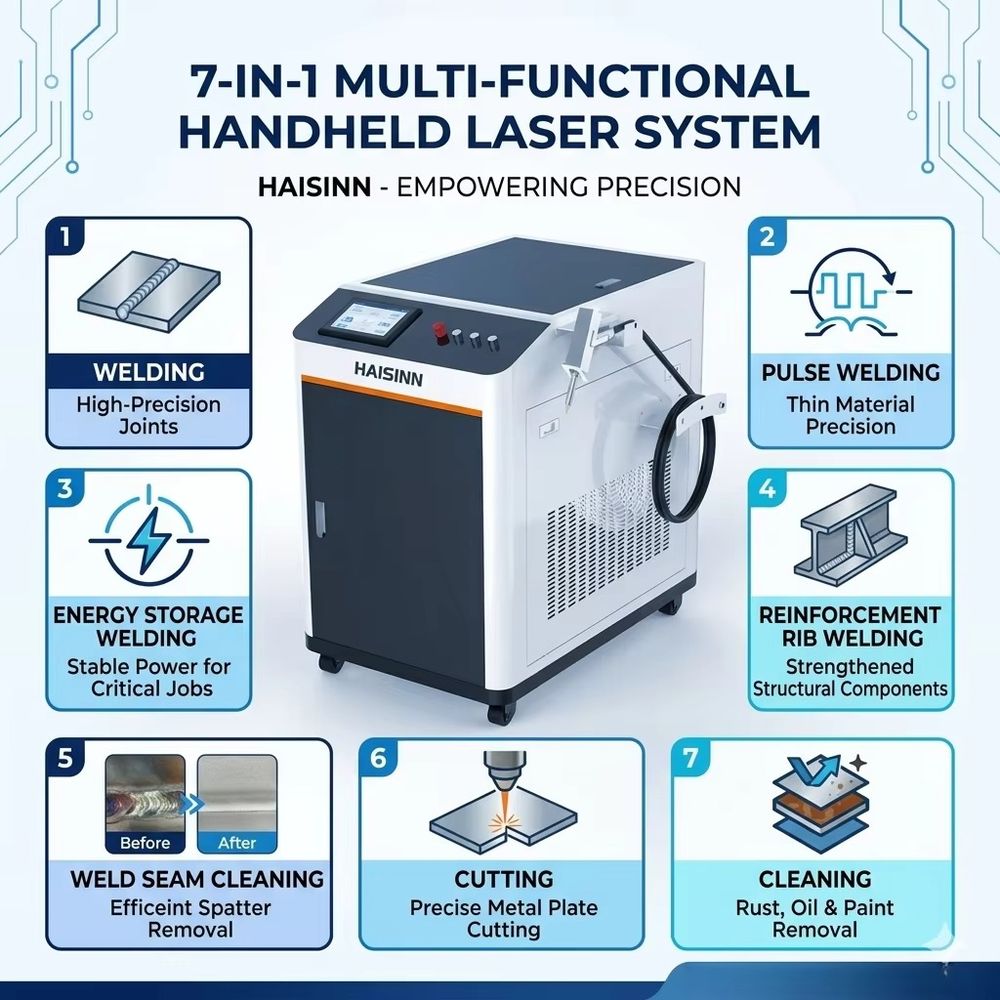 เครื่องเชื่อมไฟเบอร์เลเซอร์แบบ - Industrial Laser Welding Machine Hand Held บทวิจารณ์และราคา