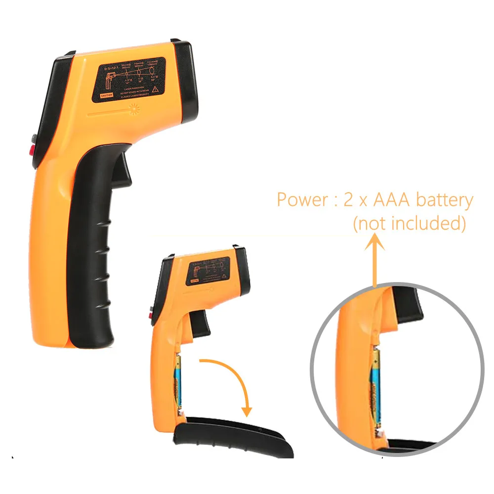 เครื่องวัดอุณหภูมิอินฟราเรดแบบ - Industrial Laser Thermometer บทวิจารณ์และราคา