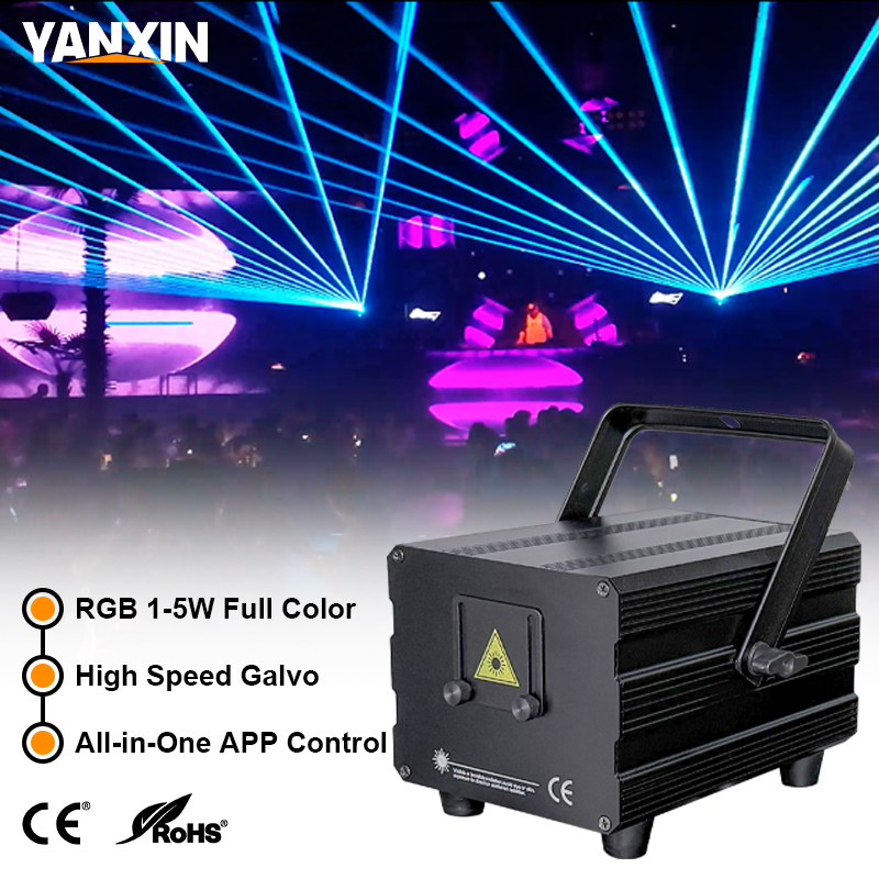 ไฟเลเซอร์แอนิเมชั่น RGB 5W 2W  - Industrial Laser Projector บทวิจารณ์และราคา