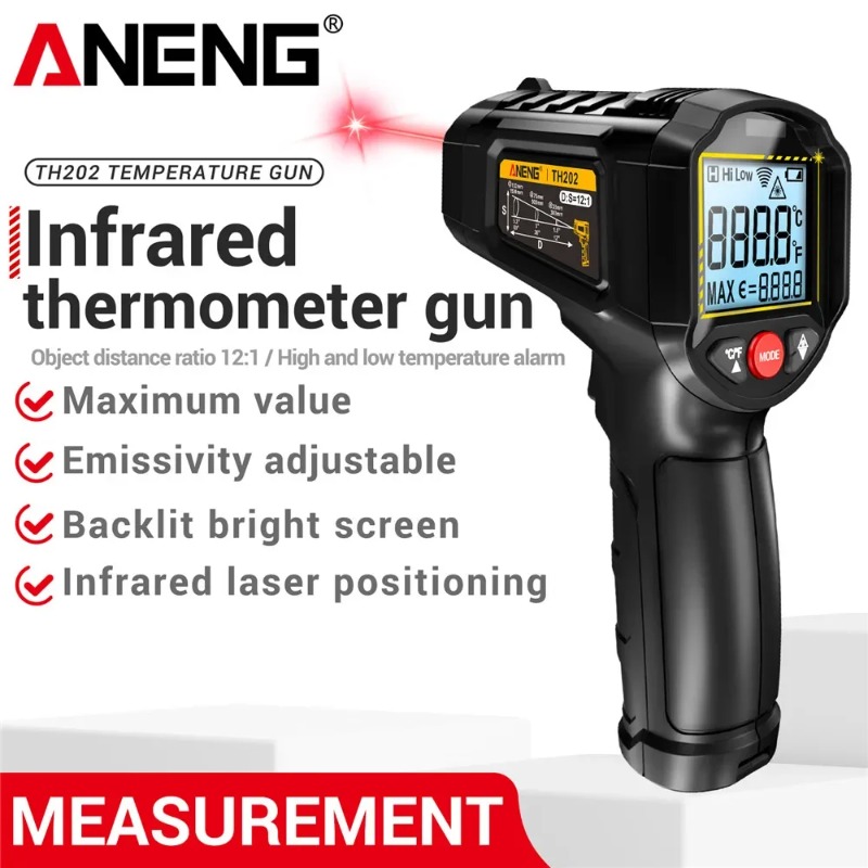 ANENG TH202 อุตสาหกรรมเครื่องว - Industrial Laser Thermometer บทวิจารณ์และราคา