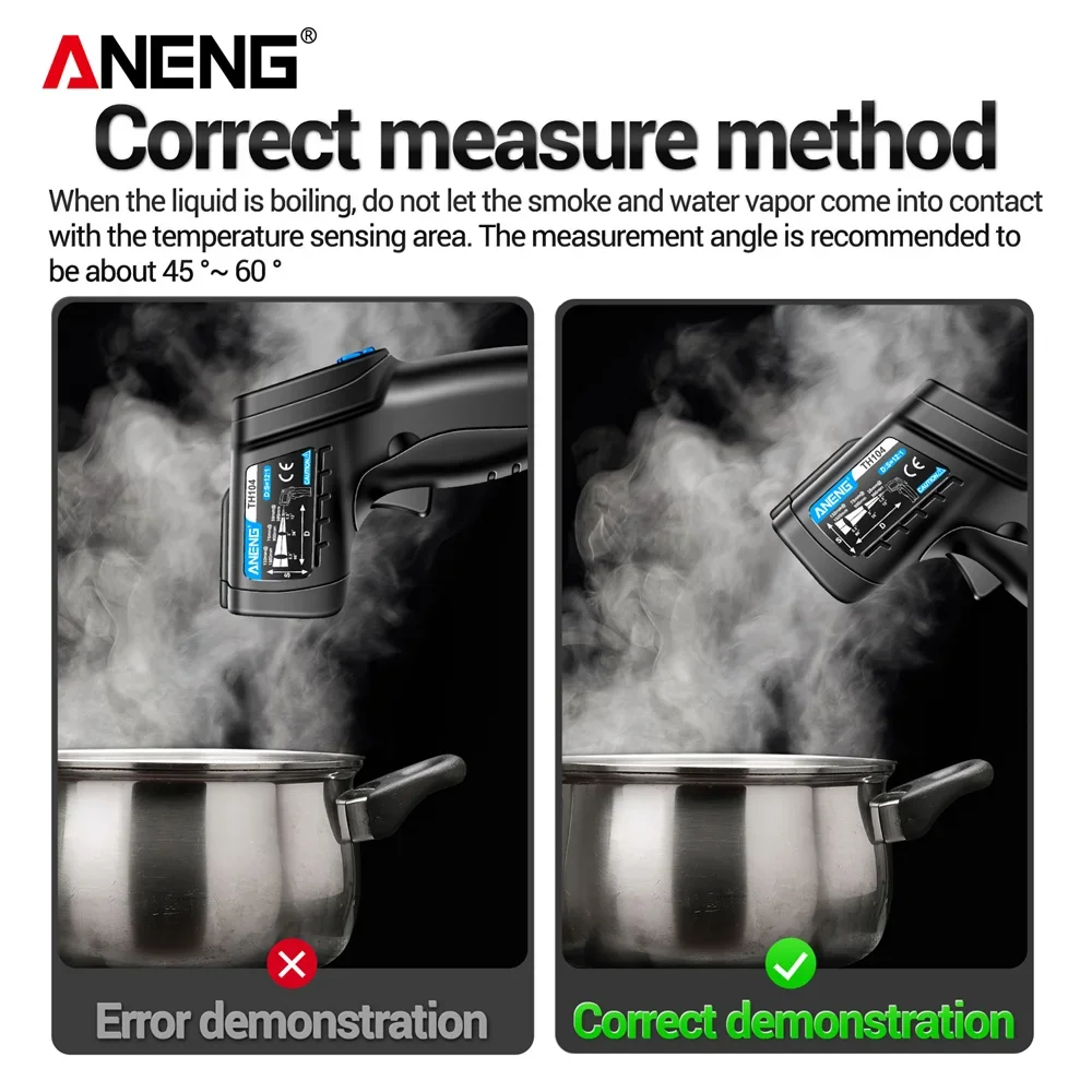 ANENG TH104 ปืนวัดอุณหภูมิอินฟ - Industrial Laser Thermometer บทวิจารณ์และราคา