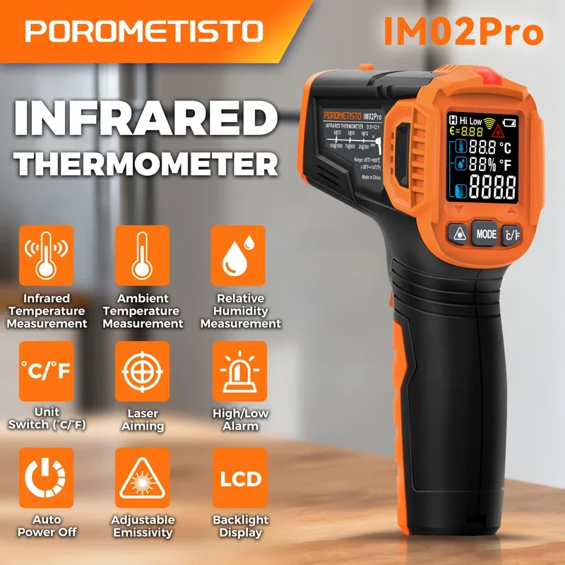 -50~380C เครื่องวัดอุณหภูมิอิน - Industrial Laser Thermometer บทวิจารณ์และราคา