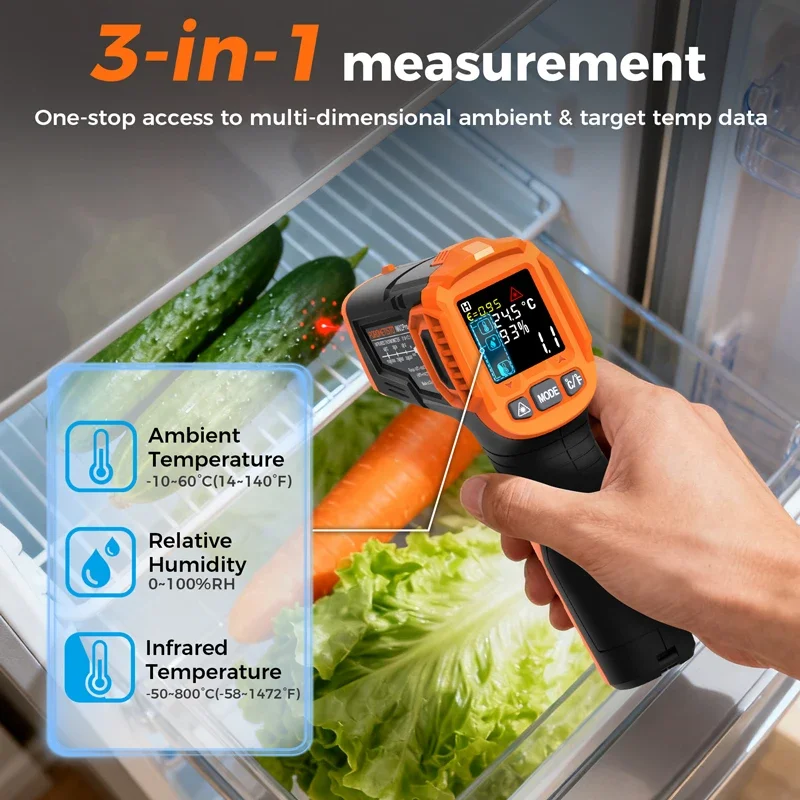 -50~380C เครื่องวัดอุณหภูมิอิน - Industrial Laser Thermometer บทวิจารณ์และราคา