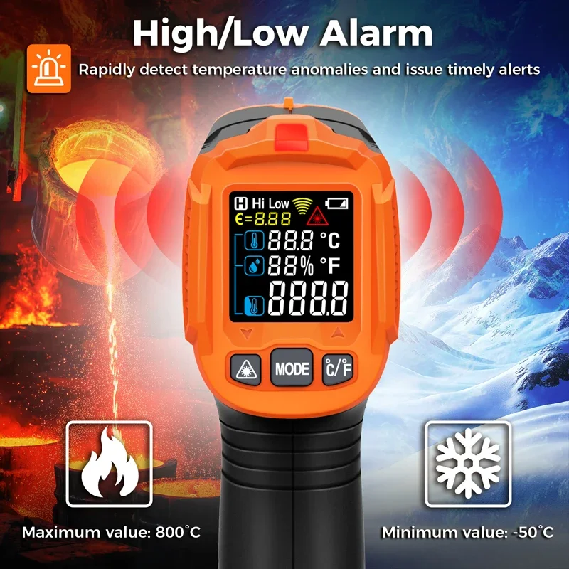 -50~380C เครื่องวัดอุณหภูมิอิน - Industrial Laser Thermometer บทวิจารณ์และราคา